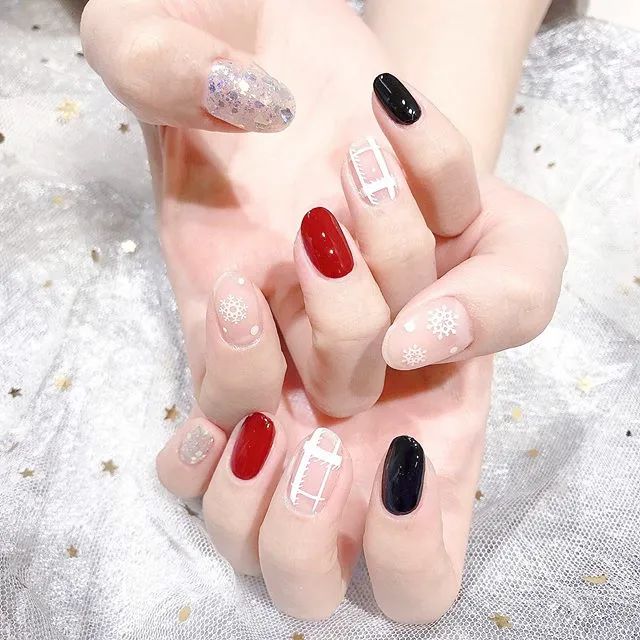 治愈系风格美甲，也是最适合冬天的4款美甲！