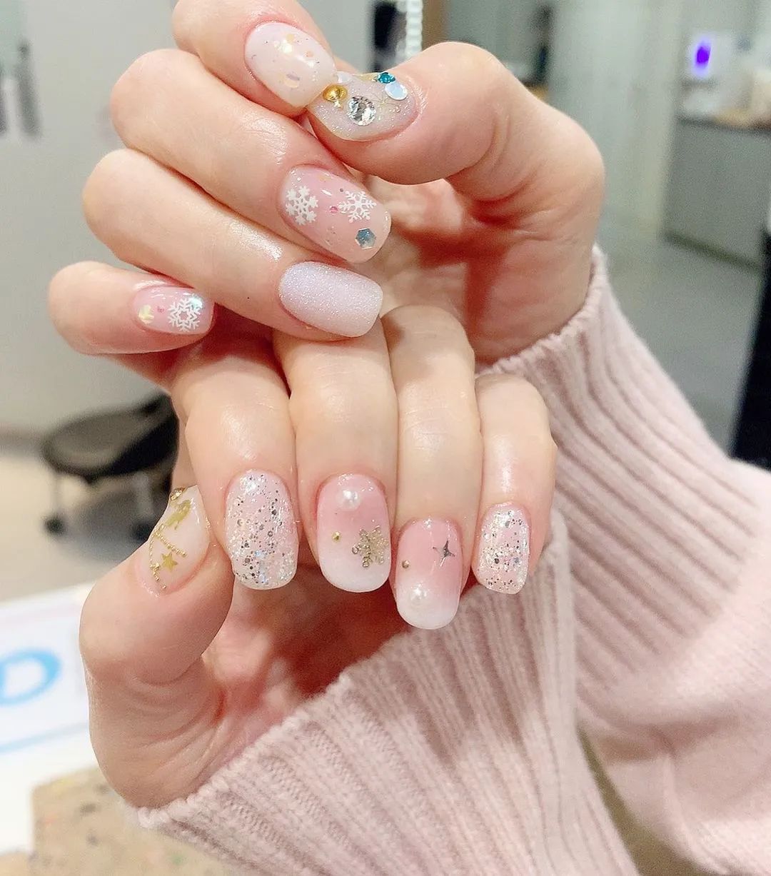 你们喜欢的2020年圣诞主题美甲，最适合圣诞节的blingbling美甲！