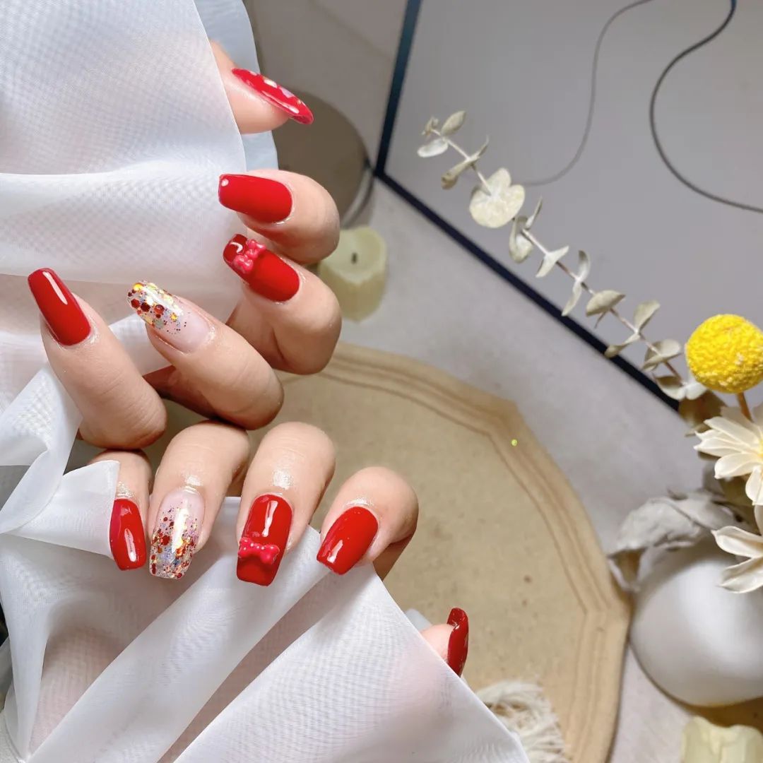 适合过年的80款红色系美甲！旺运又喜庆！